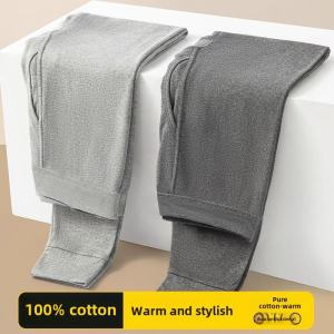 Pure Cotton Long Johns Men Long Johns Tight and Warm Boys Cotton-Woolen Trouser Thin Mens Autumn and Winter Bottoming Cotton Compression Pants