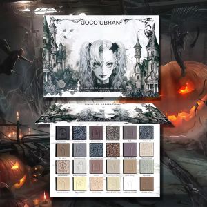 Bộ Phấn Mắt 24 Màu Lì Phong Cách Punk Tối Màu Bộ Trang Điểm Phát Sáng Halloween Cosplay Dành Cho Nữ Kích Thước Đầy Đủ Nhiều Màu Sắc Lâu Trôi