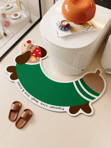 Đệm Phòng Tắm Hình Chữ U Nhanh Khô Thấm Hút Chân Bằng Đất Sét Ngọc Bích Tròn Trai Hình Mái Nhà Dùng Trong Gia Đình Chống Trượt