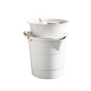 Thickened Plastic Water Bucket Set Portable Laundry Bucket with Lid for Home Use Student Dormitory Use Bath Water Bucket