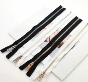 Dây khóa kéo 1 chiều mở dây kéo khóa 1 đầu Răng Bạc Vàng bằng kim loại dùng cho áo khoác túi xách balo..TXT1070858