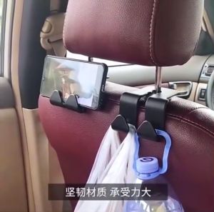 ตะขอหัวคู่แขวนชิ้นส่วนภายในรถเก็บของกระเป๋าพนักพิงศีรษะกระเป๋าแขวน ผู้ชาย ที่นั่งเบาะหลังรถยนต์ สำหรับผู้ชาย คู่ในราคา 【สินค้าพร้อมจัดส่ง】