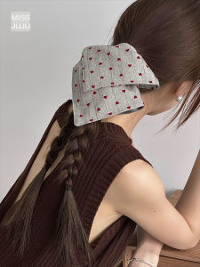 Fashionable Heart Shaped Scarf Hair Ties Korean Style Headwear Miss Ju New 2025 Elegant Hair Bands Accessories for Women