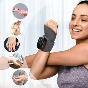foreverLily Wrist Pain Reliever Pad 5-Gear Heated Wrist Massager Hot Therapy Driver/Gamer Ready Hot Therapy Pad w/ Banig Weave Brace Monsoon-Proof for Carpal & Cellphone Hand