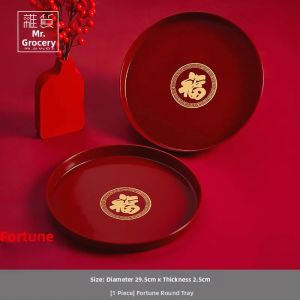 Wedding Festive Red Candy Tray