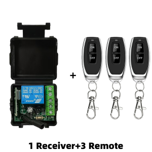 DC 12V Wireless Remote Control Switch Single-channel 433Mhz DIY Receiver Module Universal Garage Door、Motor、Light Lamp Controls