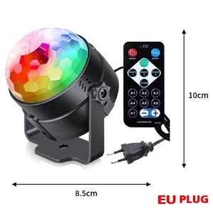 Aitemay Đèn sân khấu DJ kích hoạt âm thanh 7 màu với điều khiển từ xa & đèn tiệc quả cầu Disco đa năng cho gia đình sinh nhật đám cưới quán bar Karaoke