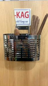 Ống đũa 3 ngăn oval KAG-ODM47 kệ đũa 3 ngăn nhà bếp inox bóng dập khuôn SUS304 sáng bóng thiết kế đẹp siêu bền sử dụng tốt