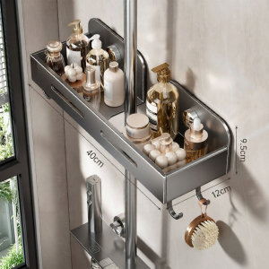 SHENFAN | Drill-free Bathroom Shelf for Shampoo and Soap Storage