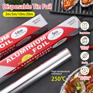 ฟอยล์ห่ออาหาร ฟอยล์เงินห่ออาหาร อลูมิเนียมฟอยล์ ฟอยล์อลูมิเนียม กระดาษฟอยล์ อลูมิเนียมสำหรับทำอาหาร ขนาด 3 5 10 20 เมตร XPH258 ฟอย
