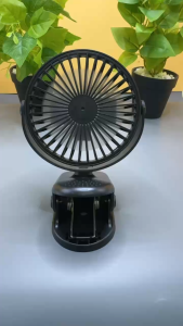 พัดลมไร้สายแบบพกพา แบบหนีบ มีแบตเตอรี่ในตัว ชาร์จ USB ปรับได้ 360 องศา ติดเข้ากับพัดลมตั้งโต๊ะเพื่อความสะดวกในการพกพา