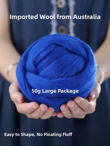 Large Pack Wool Felt 50g Australian Queensland Wool 80s Needle Felt Wet Felt DIY Sewing Materials Home Fabric Crafts