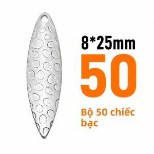 50 Chiếc Lưỡi Câu Xoay Hình Lá Liễu Đúc 25/32mm Vàng & Bạc Rung Động Khi Quay Dùng Câu Cá Hồi Cá Vược Cá Chó Cá Tầm.