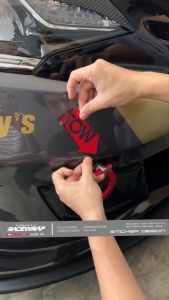 สติกเกอร์ลูกศรชี้ตำแหน่งหูลาก TOW HOOK V2 ติดหูลาก TOW HOOK STICKER DECAL V2