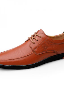 Casual Business Leather Shoes Flat Laced Single Season Men Shoes