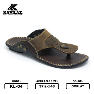 KAVILAZ true style yourself Sandal jepit pria full kulit sapi pilihan sandal kassual santai