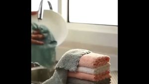 Kain Lap Piring Anti Minyak Bahan Microfiber