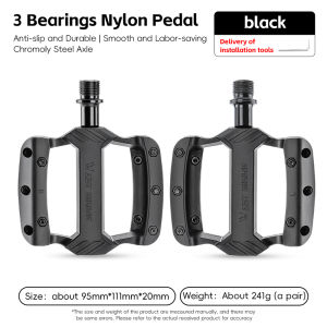 West Biking | WEST BIKING Bike Pedals Lightweight 3 Bearing Nylon Bicycle Pedal Widen Anti-slip Sealed Bearing Cycling Flat Pedal Bike Parts