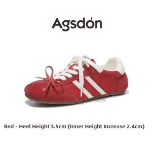 Agsdon | Red Ballet Style Womens Sports Casual Shoes