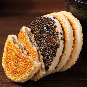 Authentic Yellow Stone Sesame Cookies Thin Crispy Hong Kong Style Snacks Chinese Traditional Pastry No Preservatives No Colorants