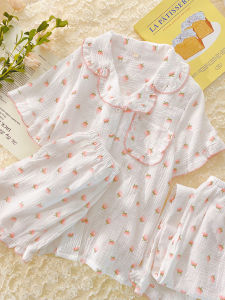 Three-Piece Bubble Cotton Pajamas: Perfect Summer Trousers & Home Wear
