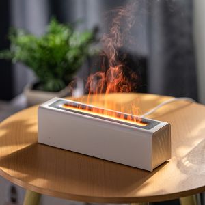 Máy Khuếch Tán Hương Thơm Flame 2026 Máy Tạo Độ Ẩm Siêu Âm USB Với Đèn LED 7 Màu 3 Chế Độ Hẹn Giờ Tương Thích Với Tinh Dầu Dùng Cho Nhà Văn Phòng Phòng Ngủ