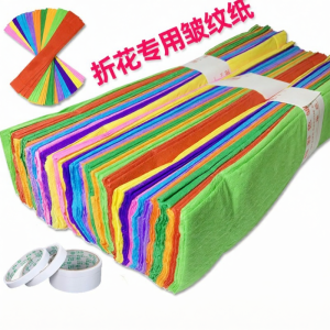 Giấy Nhăn Đa Màu DIY Làm Hoa 100 tờ