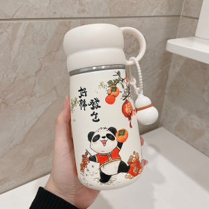 New Year Cute Stainless Steel Water Bottle Insulated Cup for Students Girls Lovely Gift Cup Diller D9294 Straight Body Cup