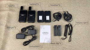 KSUN Mini Walkie Talkie Construction Site Outdoor Integrated lighting Wireless Replication Frequency