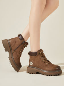FGN | Suede Leather Womens Short Boots Ankle High New Season 2026