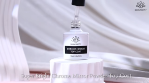 BORN PRETTY 10ml Chrome Top Coat for Mirror Powder Transparent Nail Gel Crystal Clear NON-TOXIC Soak Off UV LED Function
