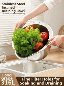 BAICHANG | Drainage Basket Stainless Steel Kitchen Drain Basket