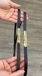 Thắt lưng nữ đai váy da bò nguyên miếng cỡ nhỏ 1cm HADADA phong cách thanh lịch nhẹ nhàng DV520