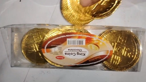30pcs chocolate gold coins king coin big size choco coin