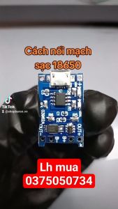 Mạch nạp pin Lithium TP4056 có bảo vệ quá dòng quá áp