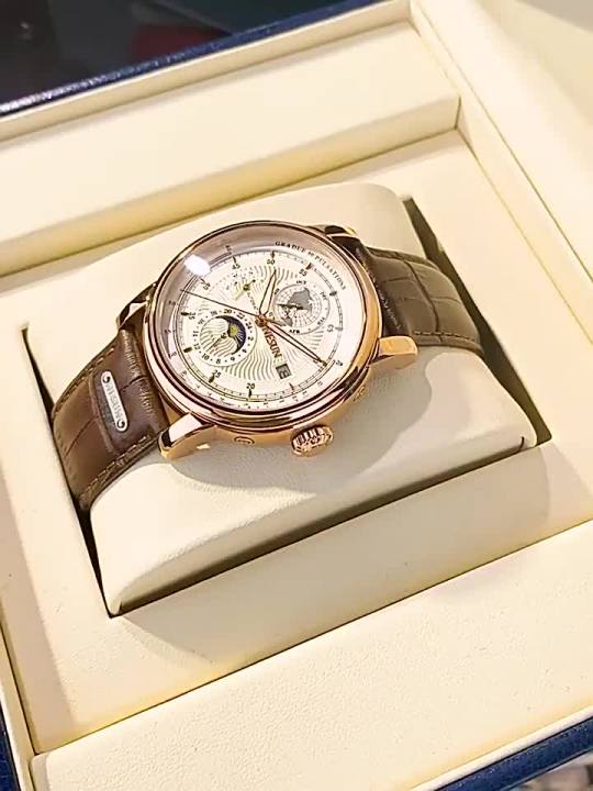 Kalendar Kalis Air Jam Mekanikal Automatik Penuh Nishang Jam Tangan