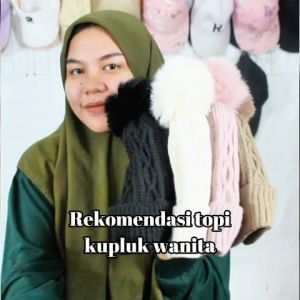 RUIMO Topi Z-6 Rajut Flanel Bulu Halus - Gaya Korea - Import Kualitas korea style terbaru