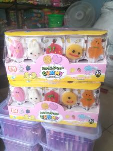 50 pcs yummy gummy toples kotak permen yupi karakter lucu permen lunak