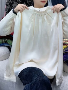 QINGNAER | Elegant Style New Spring Plus Size Long Sleeve Pull-over Blouse