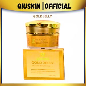 QiuSkin Gold Jelly Skincare Pemutih Kulit Wajah dan Glowing Penghilang flek Hitam Bpom