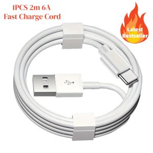 6A 2m Cable Usb Type C Fast Charge Cord for Xiaomi POCO Samsung Mi 17 Pro Max 15 14 Ultra 13 Pro Redmi Note 15 Poco X6