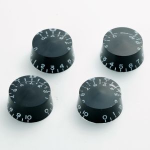 4pcs Black Vintage Numbered Guitar Knobs 0-10 Scale Volume Tone Potentiometer Knobs for Les Paul SG Electric Guitar Replacement