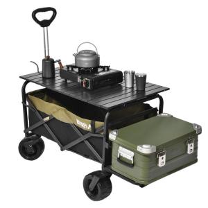 The Primitive | Camping Trolley Portable Outdoor Folding Cart with Table Board