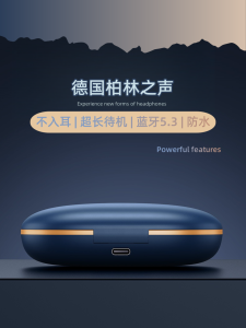 Berlin Sound Bluetooth Earphones Bone Conduction Waterproof Non-In-Ear Wireless Hanging Ear Super Long Standby Enduring Navigation