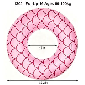 Mermaid Swimming Ring Inflatable Pool Float Swim Tube Adults Swimming Circle Pool Accessory Summer Water Sports Swim Float