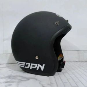 HELM JPN RETRO ARC BOGO JPN WARNA HITAM DOFF ORIGINALSNI