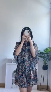 [Basica Moda] 18126 Gaun Dress Boho Wanita Rheanna Chiffon Import