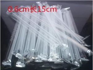Transparent Individually Packaged Small Diameter Beverage Straws for Milk Soy Milk Yogurt And Tea 15cm Disposable Plastic Straws