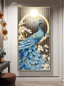 ภาพตกแต่งปูนเซรามิกตั้งระดับพื้นรูปไก่พีคอลินแบบเรียบหรูสำหรับประตูทางเข้าห้องนั่งเล่นและห้องนอน