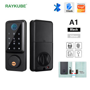 RAYKUBE A1 TT Lock/ Tuya WiFi Auto Fingerprint Deadbolt Smart Door Lock Digital Lock With Door Sensor Password/IC Card/APP/Key Z Wave Smart Lock - Lazada